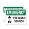 Signmission Eye Wash Station, 10 in W x Rectangle, Vinyl Decal OS-2PACK-EM-D-710-L-10318 - alternate 1